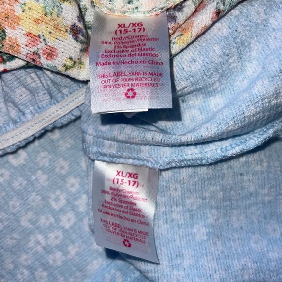 No Boundaries Smocked Square Neck Tops Floral & Light Blue Womens Size XL (2-pk) - Picture 4 of 9